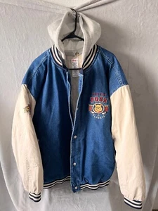 Chaqueta Vaquera Universitaria Winnie The Pooh Años 90 De Colección Talla XXL Botón Capucha LEER - Imagen 1 de 10