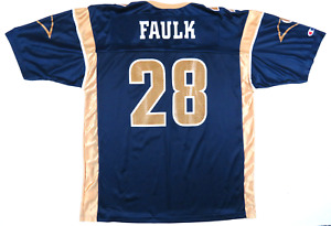 NWOT Vintage Marshall Faulk St. Louis Rams NFL Football Champion #28 Jersey 44