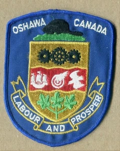 OSHAWA AUF KANADA Arbeit und Wohlstand WAPPEN WAPPEN TUCH WAPPEN AUFNÄHER - Bild 1 von 3