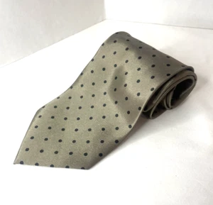 D'amante Men's Necktie Classic Black Polka Dot Pattern - Picture 1 of 10