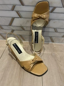 Etienne Aigner Tomorrow Damenschuhe mit Keilabsatz hellbraunes Leder 7M zehenfrei - Bild 1 von 6