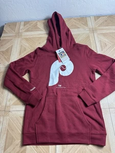 Philadelphia Phillies Hoodie Mitchell And Ness Pullover Youth 14/16 Boys - Picture 1 of 8