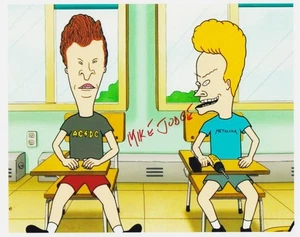 Mike Judge signiert BEAVIS & BUTT-HEAD 8x10 mit Echtheitszertifikat CLASSIC SCENE DUO IM KLASSENZIMMER - Bild 1 von 1