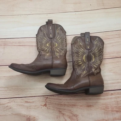 Botas Coconuts Bandera para mujer talla 7,5 marrón vaquero occidental vaquera bordadas Foto 1 de 4