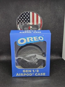 Oreo Generation 1 & 2 Apple AirPod Case mit Karabiner Clip Neu mit Etikett - Bild 1 von 2