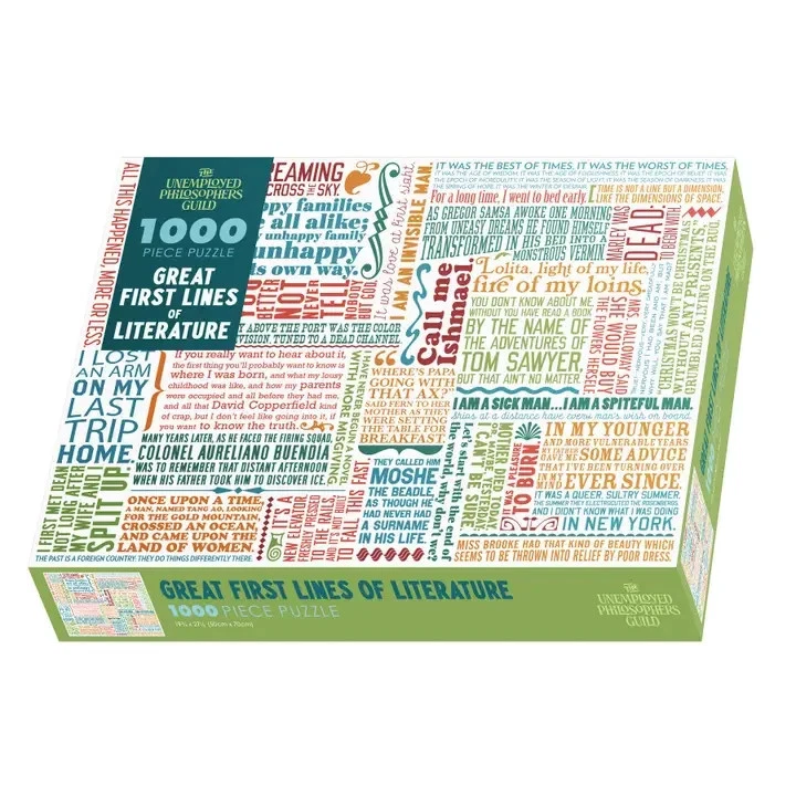 The Unemployed Philosophers Guild First Lines of Literature Jigsaw Puzzle - 1000