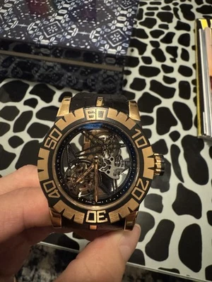 Roger Dubuis Easy Diver Skelton Tourbillion Muy Tarifa Rosa Buen Estado Foto 1 de 4