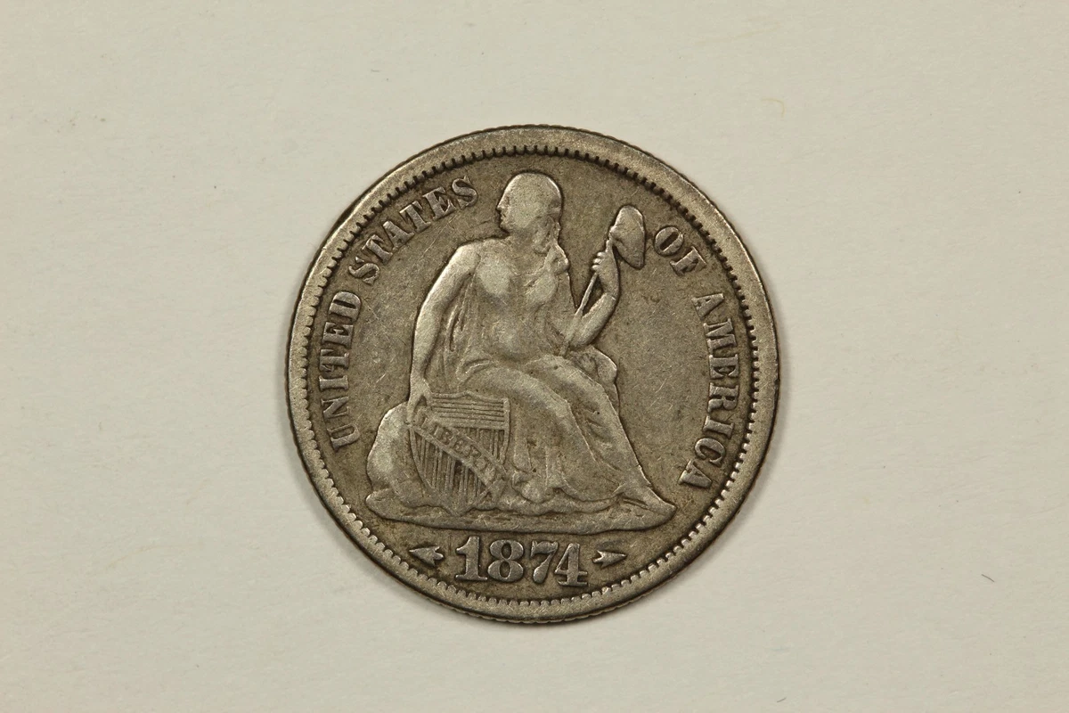 Uncertified 1874 Year Seated Liberty Dimes (1837-1891) for sale | eBay