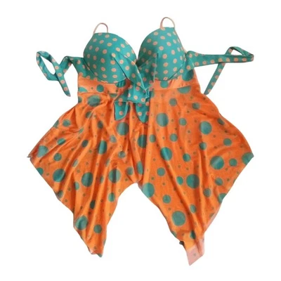 Купальный костюм в горошек купальное платье прикрыть купальник, пляж, бассейн вечеринки - Изображение 1 из 2