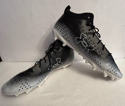 Under Armour Spotlight Select 2.0 Men’s Cleats - Black/White 3026771-001 Size 15 - Image 1 of 4