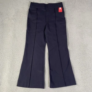Spanx Perfect Hi Rise Flare Pants Womens 1X Petite Navy Blue Knit 20252Q READ - Picture 1 of 13