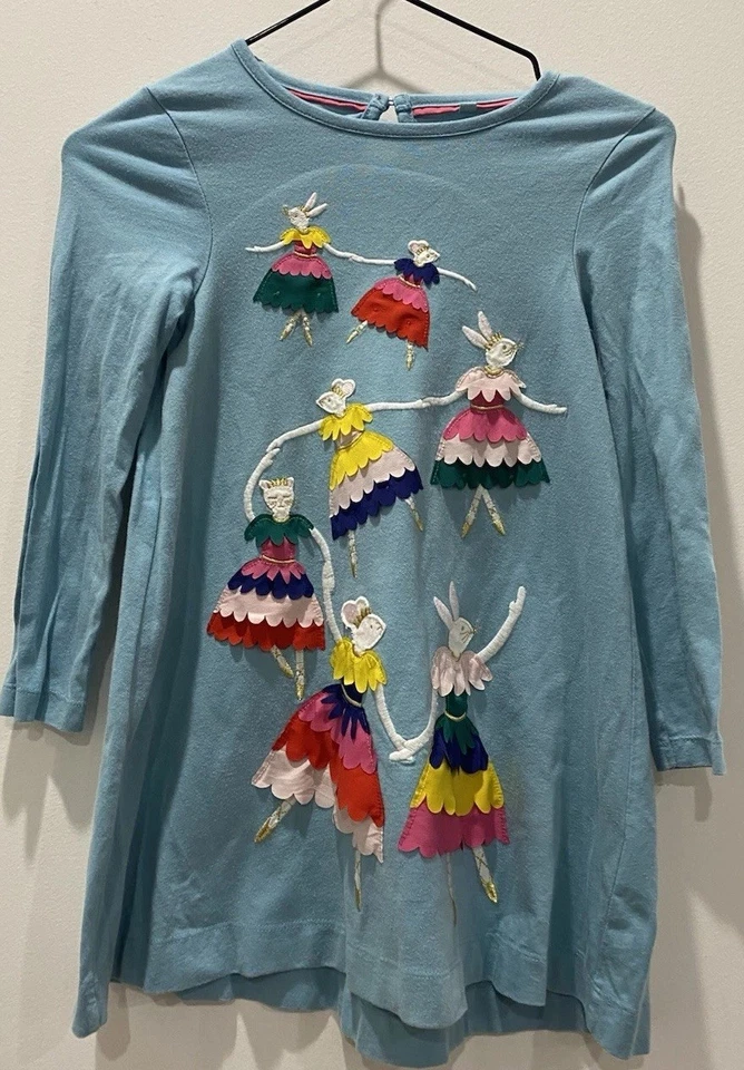 Vestido Mini Boden Niñas Ratón Conejo Ballet Manga Larga Talla 5-6 Años 116 Cm Foto 1 de 4