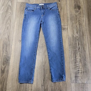 FP Free People Crop Denim Jeans Women's Size W 27 Blue Mid Rise 5-Pocket Faded - Picture 1 of 8