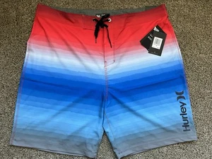$58 BRAND NEW HURLEY PHANTOM MENS BOARD SHORTS USA SPRAY BLEND SIZE 36 X 20 - Picture 1 of 12