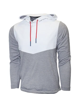 Nueva Sudadera con Capucha Zero Restriction Tyson BLANCA/GRIS JASPEADO W1069 Elige-Talla Foto 1 de 2