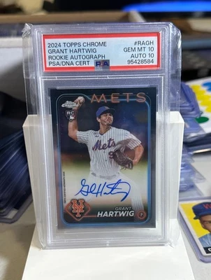 2024 Topps Chrome Grant Hartwig Rookie Auto #RA-GH PSA 10 Auto 10 POP 1 - Image 1 of 2