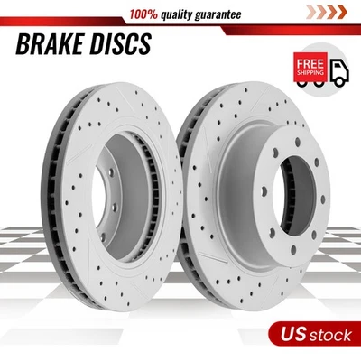 Par de rotores de freno delanteros perforados para Nissan NV2500 NV3500 NV1500 2012-2020 2021 Foto 1 de 4