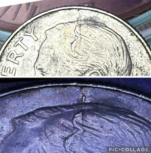 2014 P Die Crack Break Error 10C Roosevelt Dime Coin Mint Error. - Picture 1 of 5