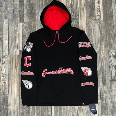 NWT CLEVELAND GUARDIANS MLB Hoodie Sweatshirt Black/Red Size Lg - Brand NEW - Image 1 of 4