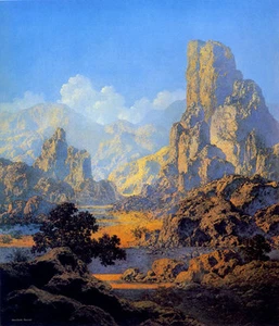 Maxfield Parrish Arizona 22x30 Hand Numbered Ltd. Edition Art Deco Western Print - Picture 1 of 2
