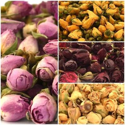 Dried Rose Buds - Rose Flowers or Rose Petals for Crafts Soap Bath Salt Wax Melt - Image 1 of 4