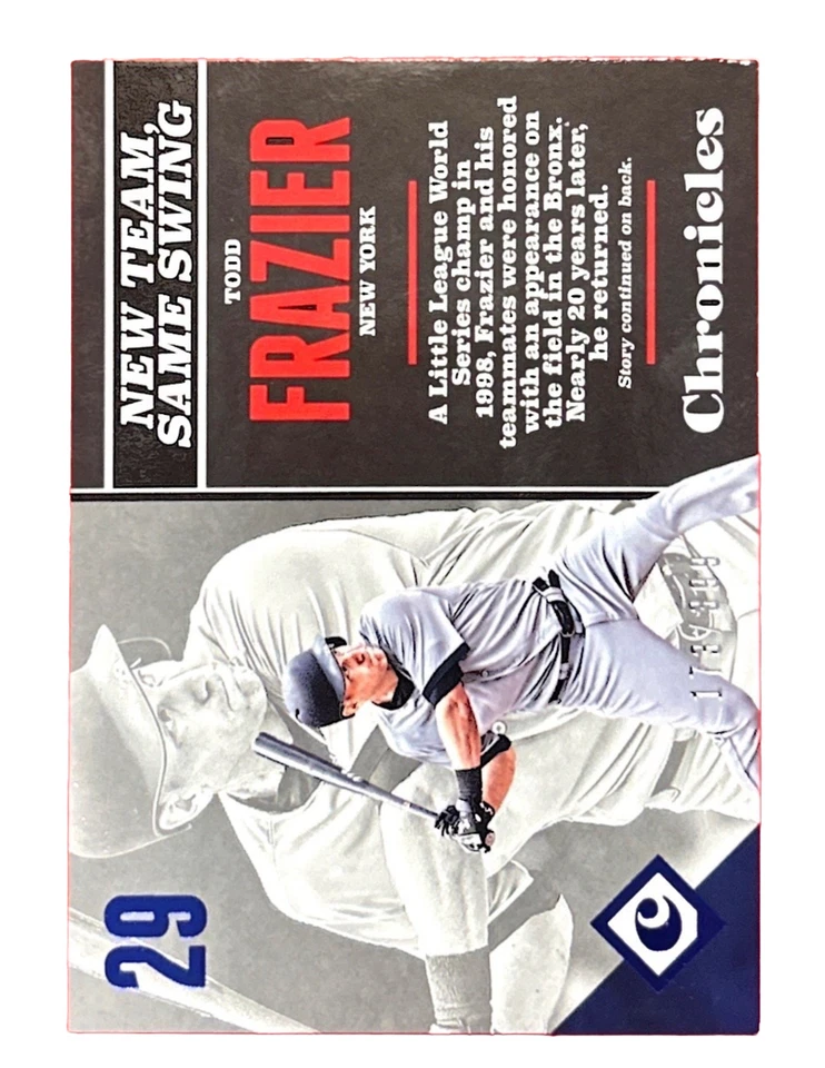 Todd Frazier ~ 2017 Panini Chronicles Baseball ~ Blue /399 - Image 1 of 2