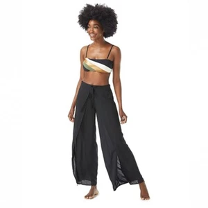 Vince Camuto L74301 Womens Black Wrap Tie Pant Swim Cover Up Size M - Picture 1 of 4