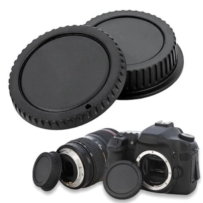 Camera Body Cap and Rear Lens Cover Cap Set for Canon EOS EF Digital Rebel - Image 1 of 4