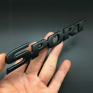 3D Metal Black Sport Logo Sticker For Car Rear Fender Door Emblem Badge Decal - Picture 1 of 13
