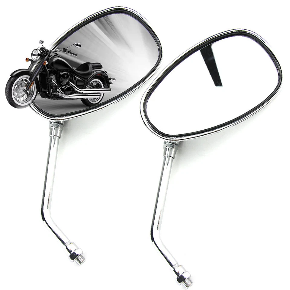 2X Espejos retrovisores cromados para moto Yamaha Virago XV 250 500 535 700 750 920 1100 Foto 1 de 4