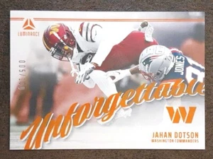 JAHAN DOTSON 2024 Panini Luminance #UNF-JDN Unforgettable SP /100 Eagles.  C2D - Picture 1 of 3