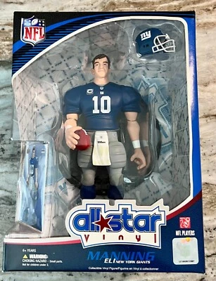 Figura con tarjeta Upper Deck All-Star Vinilo Eli Manning NY Giants QB NFL Foto 1 de 3