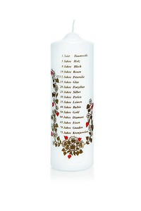 Kerze Hochzeitstage klein 185x60mm Hochzeitskerze Anlasskerze Jubiläumskerze