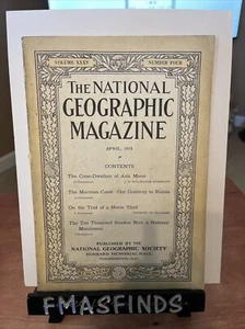 G4 April 1919 The NATIONAL GEOGRAPHIC MAGAZINE Vintage - Picture 1 of 3