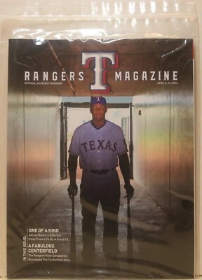 2012 - TEXAS RANGERS MAGAZINE APRIL 6-12, 2012 COVER: ADRIAN BELTRE - NEW - Image 1 of 2
