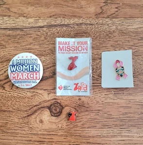 Lote de prendedores cáncer de mama/corazón/millón de mujeres 21/01/2017 - Imagen 1 de 5