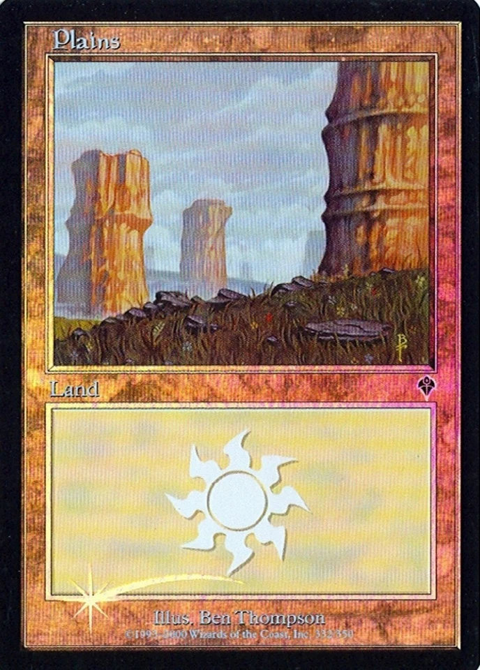 MTG - Invasion - Plains #332 - Foil - Various conditions - Image 1 of 1