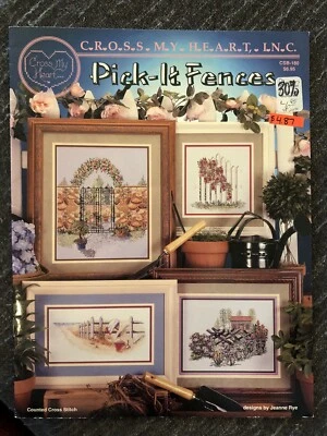 1998 Cross My Heart Pick-It Fences Cross Stitch Pattern Booklet - Image 1 of 4