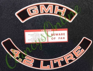 Holden HJ-HX-LH.  GMH 4.2 253 Red motor air cleaner & fan decal. New. - Picture 1 of 1