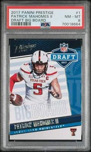 #1 Patrick Mahomes Ii 2017 Panini Prestige Draft Big Board 8 Draft Big Board - Picture 1 of 2