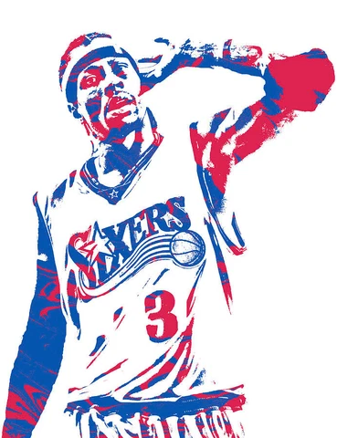NBA PHILADELPHIA 76ERS ALLEN IVERSON BASKETBALL DECOR FRIDGE MAGNET #8 Cover