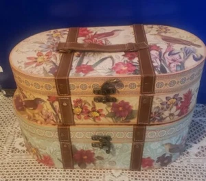 Punch Studio Lot of 2 Chest Trunks Flowers & Birds PRE-OWNED - Picture 1 of 14