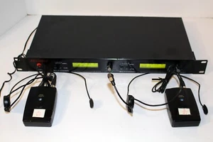 Hisonic HS-U232LT Wireless Receiver w 2 Headset Mics & Transmitters NO ANTENNAS - Picture 1 of 4