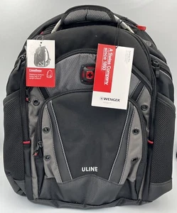 Wenger SWISS GEAR Synergy Pro 16 inch Laptop Backpack Black & Gray Brand NEW NWT - Afbeelding 1 van 13