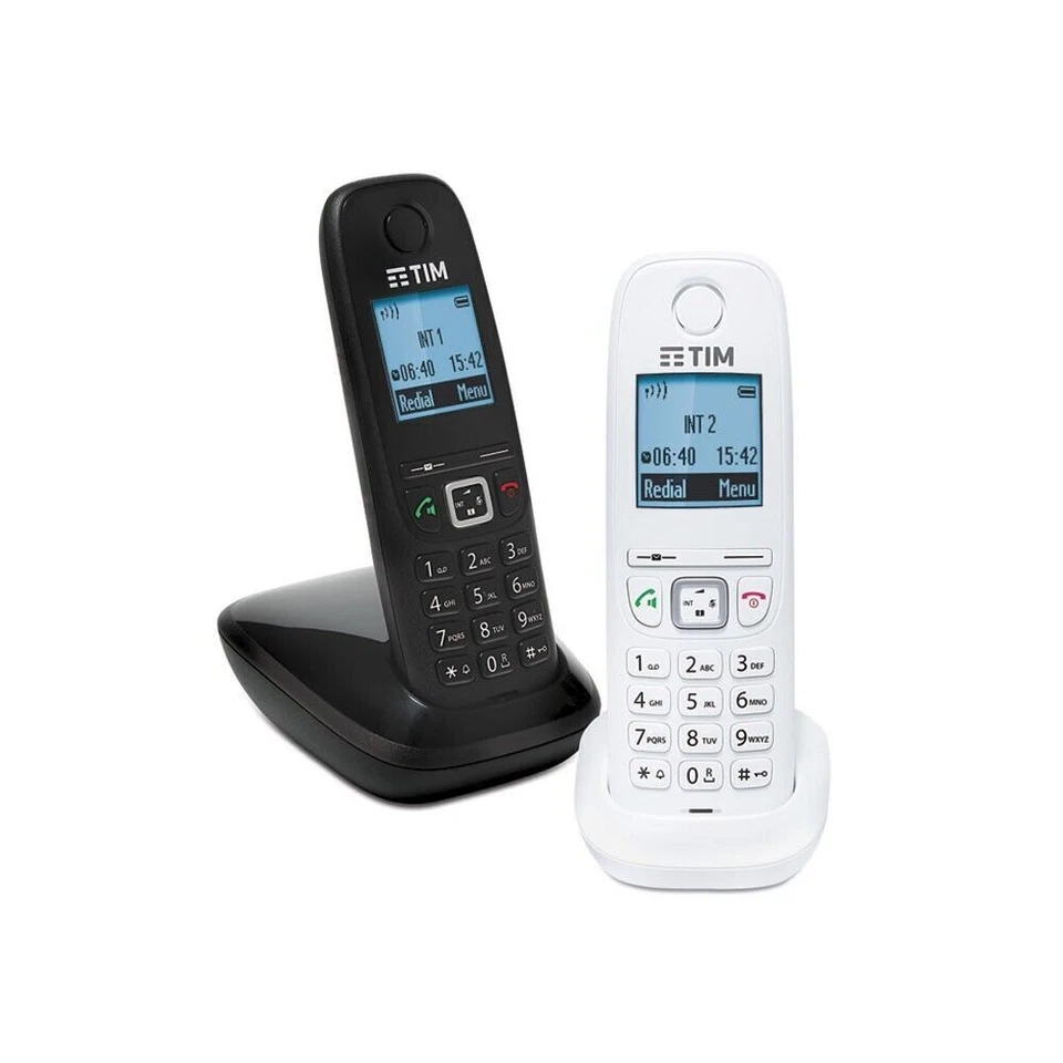 Gigaset AS405 Duo Telefono Cordless - Nero/Bianco (2 Portatili)