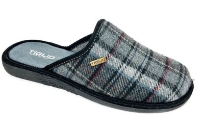 TIGLIO 837 BLU BORDEAUX GRIGIO PANTOFOLE CIABATTE UOMO INVERNALI - Image 1 of 4