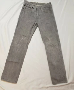 levis 501 Jeans 33x34 Gray red tab straight fit button fly - Picture 1 of 6
