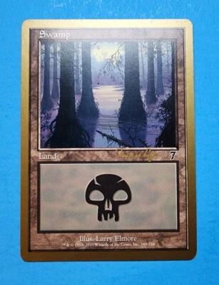 1x Swamp World Championships 2001 Toronto Mtg Magic Card Black Land Mana 348 - Image 1 of 2