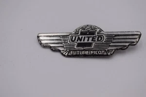 United Airlines Wings Future Pilot Vintage Silver Tone Pin - Picture 1 of 2