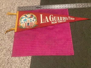 Rare VTG Laguardia La Guardia Field New York NY Pennant Airport - FAST SHIPPER - Picture 1 of 6